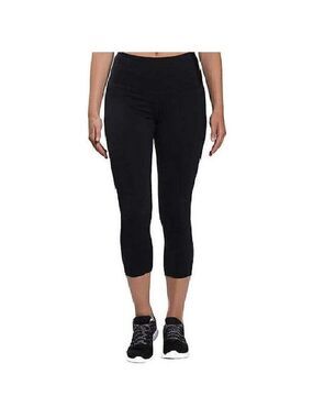 Kirkland Signature Ladies' Black Jacquard Active Tight Capris - Size Small